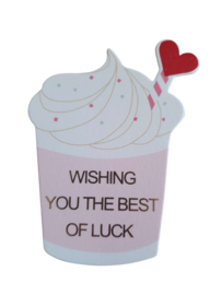 Cadeaukaartje ' Wishing you the best of luck