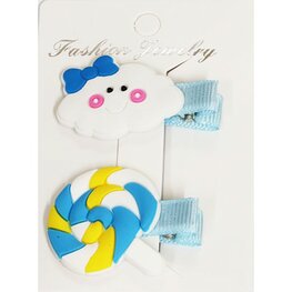 Haarspeldjes candy cloud - Blauw