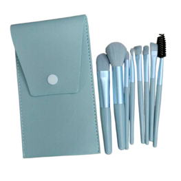 Make up kwasten set met opberg tasje - Blauw