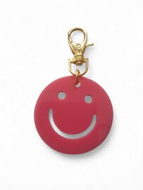 Tas/sleutelhanger happy - Roze