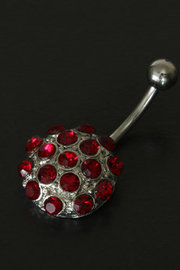 Navel Piercing rond rood