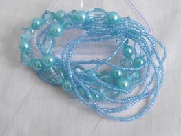 9-delige elastische armband - Blauw