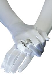Bruids/gala handschoenen wit