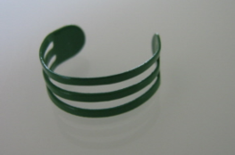 Teenring groen aluminium