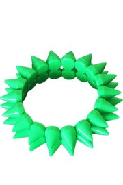 Elastische spike armband - Groen