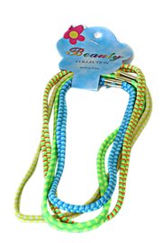 4 elastische haarbanden neon