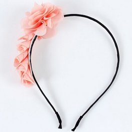 Haarband met een chiffon bloem - Div kleuren