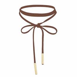 Wikkel choker - bruin