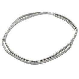 Dubbele elastische haarband - Zilver