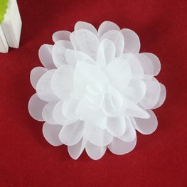 Haarspeldje organza bloem - Wit