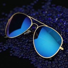 Zonnebril goud/blauw