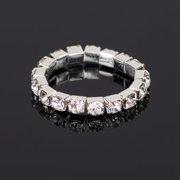 Elastische strass ring