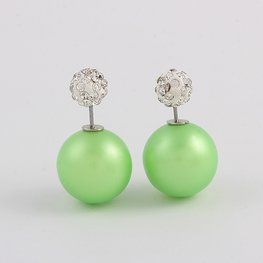 Double dots groen met strass