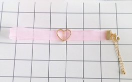 Choker organza hart