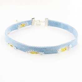 Choker spijkerstof licht blauw