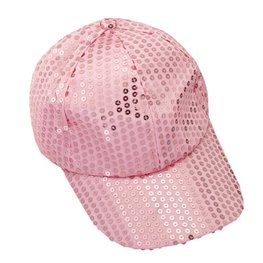 Cap / Pet met pailletten roze