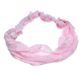Haarband/bandana kant - roze