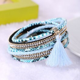 Wikkel armband - Blauw