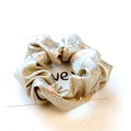 Scrunchie metallic glitter champagne