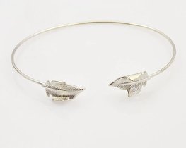 Bangle leafs - zilver