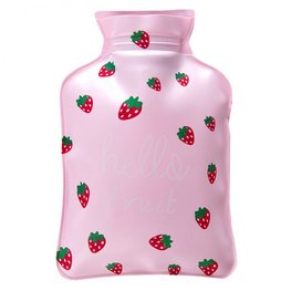 Handwarmer / mini kruik -  roze aardbei