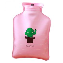 Handwarmer / mini kruik -  roze cactus