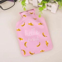Handwarmer / mini kruik -  roze banaan