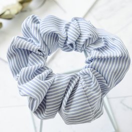 Scrunchie streep -L.blauw