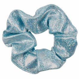 Scrunchie metallic glitter -licht  blauw